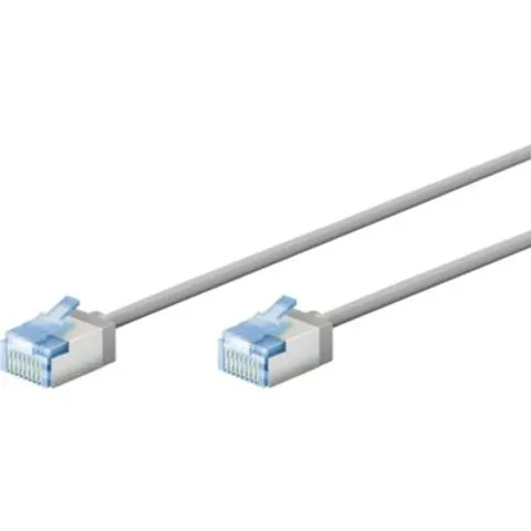 goobay LAN-Kabel CAT6A 15m grau – Bild 1