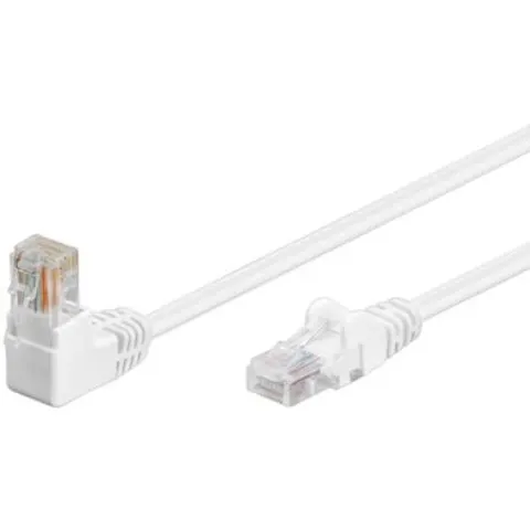 GOOBAY 94164 - Cat.5e Patch (1x90°) blanco 2 m – imagen 1