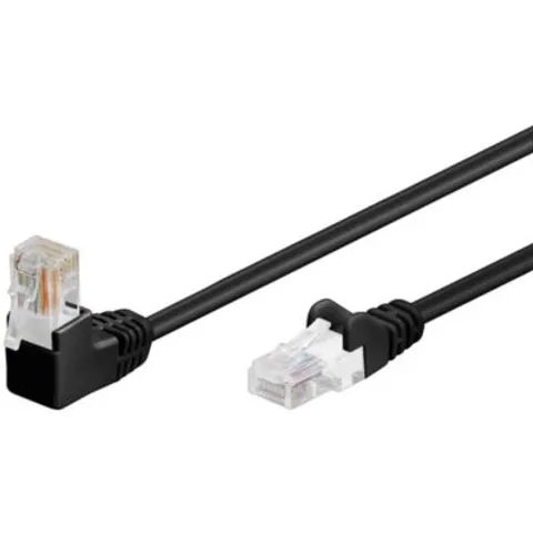 GOOBAY 94175 - Cat.5e Patch (1x90°) negro 10 m – imagen 1