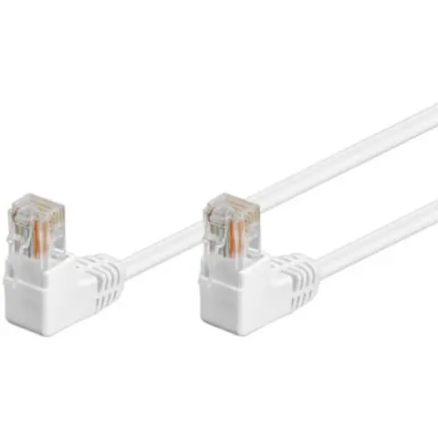 GOOBAY 96069 - Cat.5e Patch (2x90°) blanco 0,50 m – imagen 1