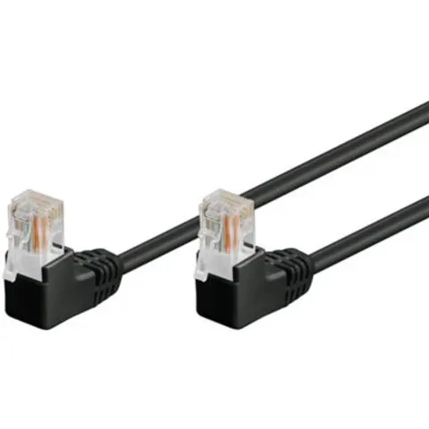 GOOBAY 96087 - Cat.5e Patch (2x90°) negro 2 m – imagen 1