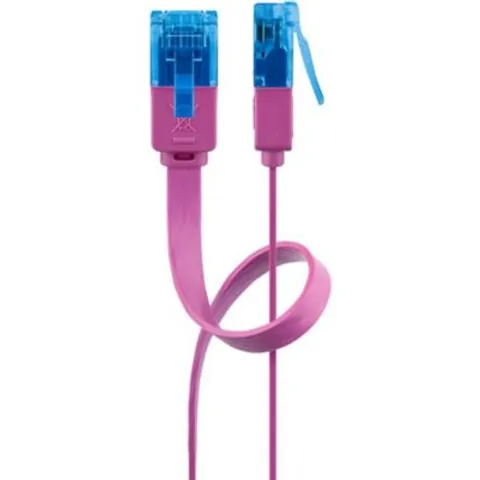 GOOBAY 96320 - Cable plano magenta Cat.6a 2 m – imagen 1