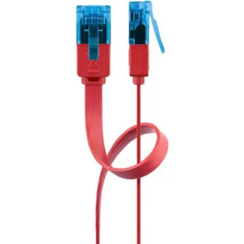 GOOBAY 96322 - Cable plano Cat.6a rojo 2 m – imagen 1