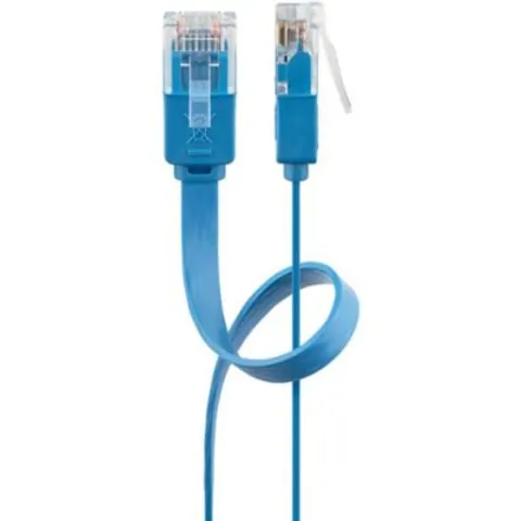 GOOBAY 96401 - Cable plano Cat.6 azul 1 m – imagen 1