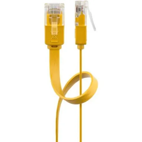 GOOBAY 96414 - Cable plano Cat.6 amarillo 2 m – imagen 1