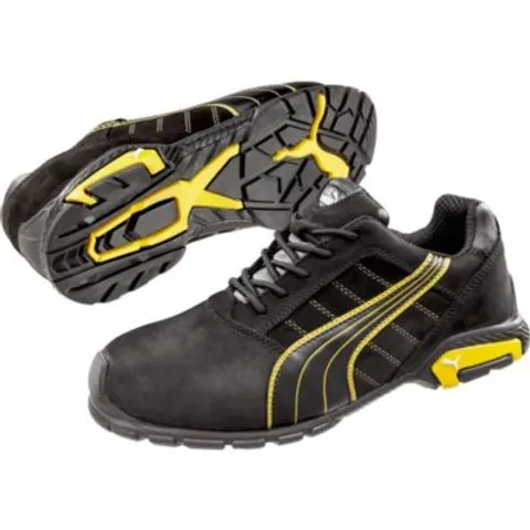 Chaussure de sécurité basse Puma Amsterdam Low S3 SRC Noir / Jaune 45 – image 1