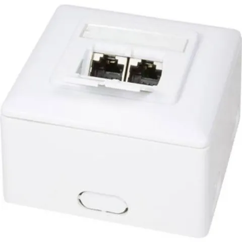 CAT6 UTP / STP opbouwdoos - wit – afbeelding 1