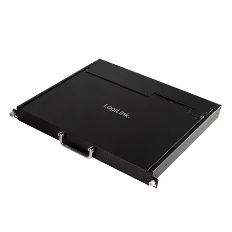 LogiLink 17, LCD KVM Konsole mit KVM Switch, 8 Port, schwarz – Bild 1