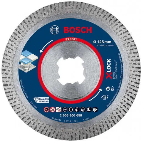 Disque diamant XLOCK Bosch HardCeramic expert 125mm – image 1