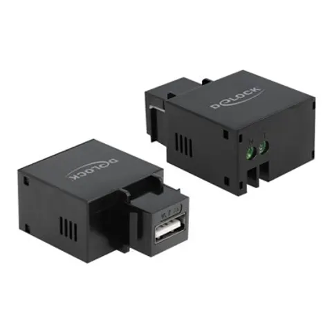 DELOCK 86506 - Módulo de carga Keystone USB tipo A, 2,1 A, negro – imagen 1