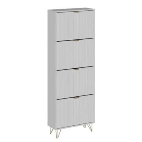 Vicco Armoire à chaussures Blanc 60x166.7cm 4 compartiments – image 1