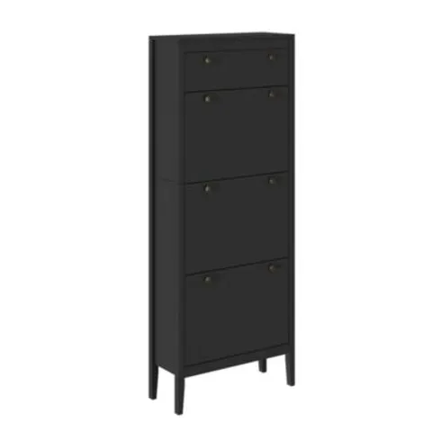 Vicco Armoire à chaussures Noir 60x153cm ,3 compartiments – image 1