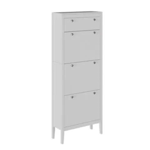 Vicco Armoire à chaussures Blanc 60x153cm , 3 compartiments – image 1