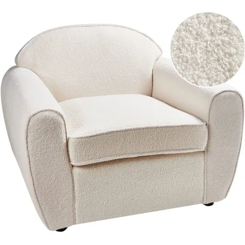 ELLEDE - Fauteuil - Lichtbeige - Bouclé – afbeelding 1