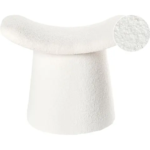 RIDDLE - Poef - Gebroken wit - Bouclé – afbeelding 1