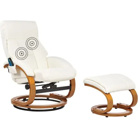 FORCE - Massagefauteuil - Wit - Kunstleer – afbeelding 1