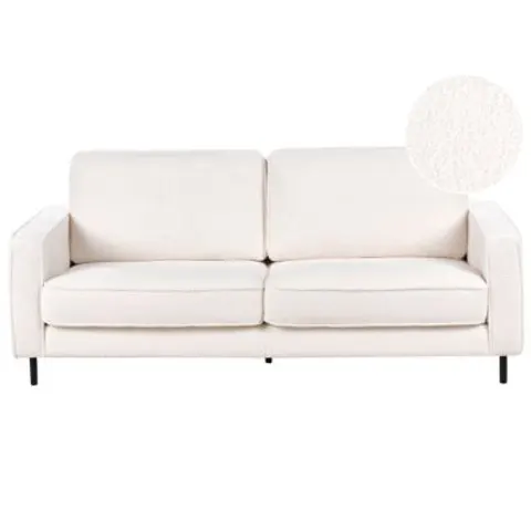 SAVALEN - Driezitsbank - Wit - Bouclé – afbeelding 1