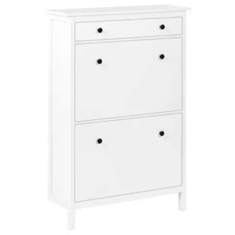 GIBSON - Schoenenkast 2 vakken - Wit - MDF – afbeelding 1