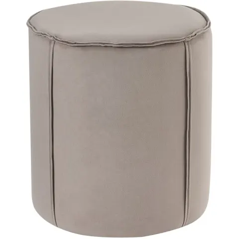 SEDONA - Poef - Taupe - Fluweel – afbeelding 1