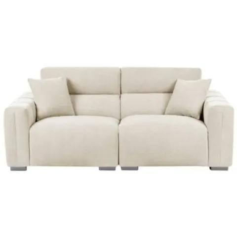 FAUSKAN - Driezitsbank - Lichtbeige - Polyester – afbeelding 1