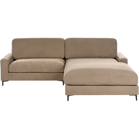 MALOY - Hoekbank - Bruin - Linkszijdig - Polyester – afbeelding 1