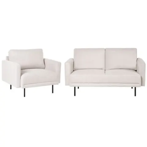BREDA - Bankenset - Lichtbeige - Polyester – afbeelding 1