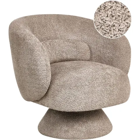 LIEKSA - Fauteuil - Beige - Bouclé – afbeelding 1