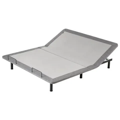 BRUNOY - Bedframe verstelbaar - Grijs - 180 x 200 cm - Polyester – afbeelding 1