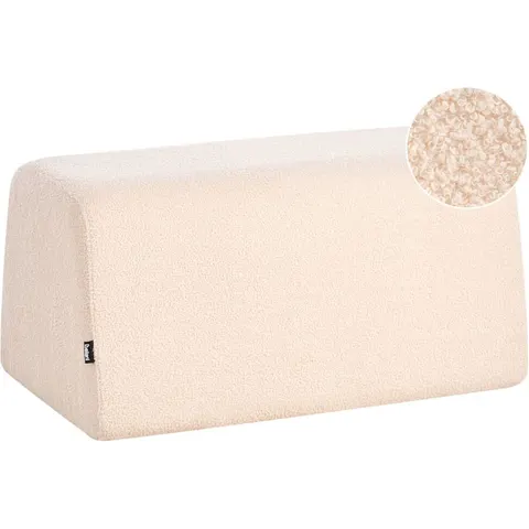 SINCLAIR - Poef - Beige - Bouclé – afbeelding 1