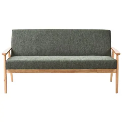 ESRUM - Driezitsbank - Groen/Lichtbruin- Polyester – afbeelding 1