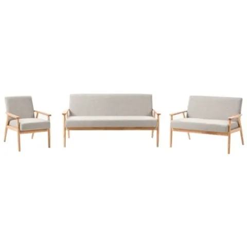 ESRUM - Bankenset - Grijs/Lichtbruin - Polyester – afbeelding 1