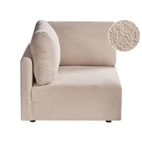 MESNALI - Hoekmodule - Beige - Bouclé – afbeelding 1