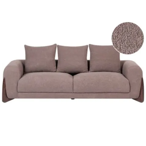 VINLIDEN - Driezitsbank - Bruin - Bouclé – afbeelding 1
