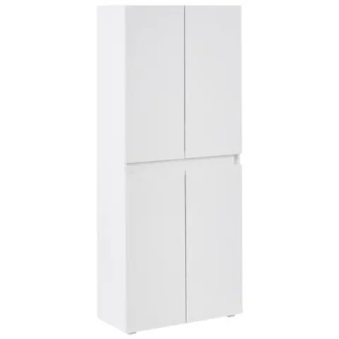 Beliani Meuble à chaussures blanc 36x180x77cm – image 1