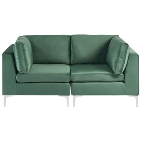 EVJA - Tweezitsbank - Groen - Fluweel – afbeelding 1