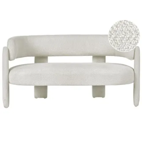 BUREA - Tweezitsbank - Gebroken wit - Chenille – afbeelding 1