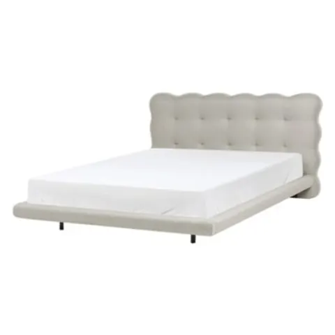 SOULISSE - Bed - Beige - 140 x 200 cm - Polyester – afbeelding 1