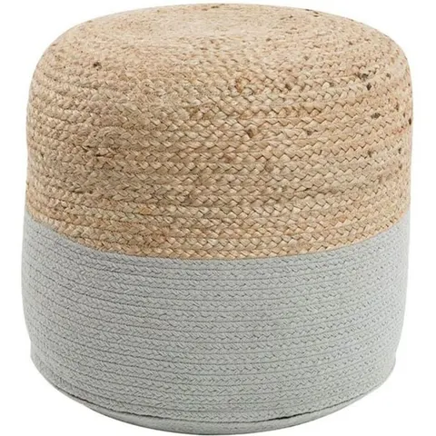 DALAMA - Poef - Lichtgrijs - 46 cm - Katoen – afbeelding 1