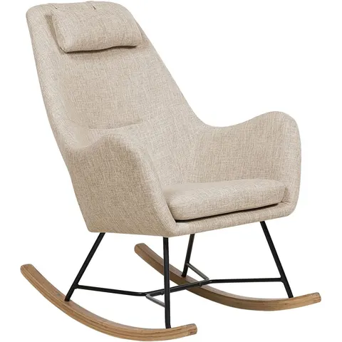 ARRIE - Schommelstoel - Lichtbeige - Polyester – afbeelding 1