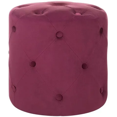 COROLLA - Poef - Koraalrood - 40 cm - Fluweel – afbeelding 1
