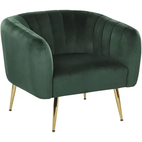 LACONIA - Fauteuil - Donkergroen - Fluweel – afbeelding 1