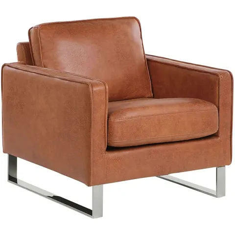 VIND - Fauteuil - Goudbruin - Kunstleer – afbeelding 1
