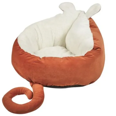 HASSA - Dierenbed - Oranje - Fluweel – afbeelding 1