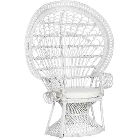 EMMANUELLE - Fauteuil - Wit - Rotan – afbeelding 1