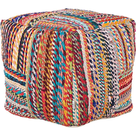 MEKHTAR - Poef - Multicolor - 40 cm - Katoen – afbeelding 1