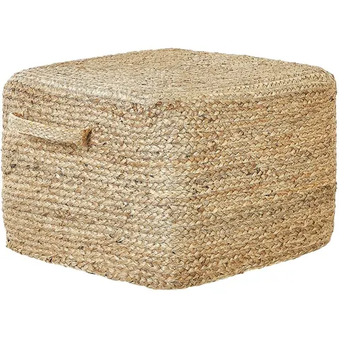 DHADAR - Poef - Natuurlijk - 45 cm - Jute – afbeelding 1