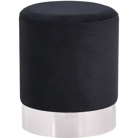 BRIGITTE - Poef - Zwart - Fluweel – afbeelding 1