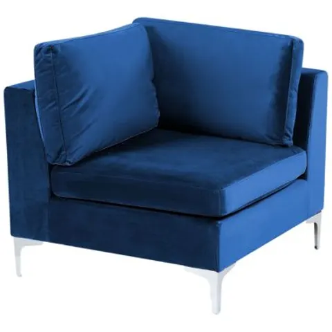EVJA - Hoekstuk - Marineblauw - Fluweel – afbeelding 1