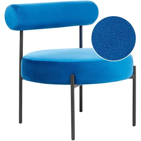 ALPHA - Fauteuil - Marineblauw - Fluweel – afbeelding 1