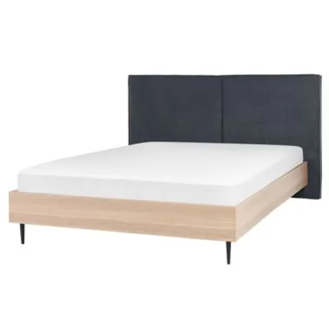 IZERNORE - Bed - Donkergrijs - 160 x 200 cm - Polyester – afbeelding 1